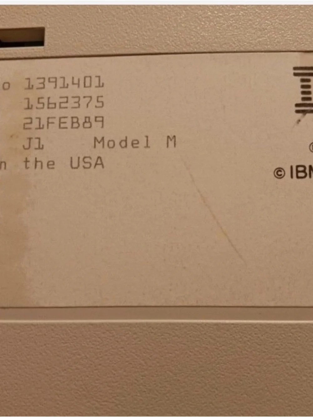 Vintage IBM model M Beige Full-Size Coiled Cable Mechanical Keyboard